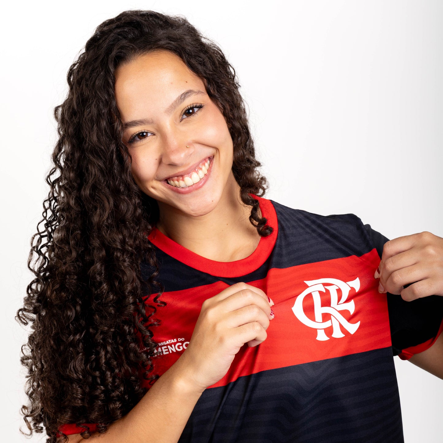FLAMENGO - CAMISETA TORCEDOR - EMOÇÃO - PRETO C/ VERMELHO
