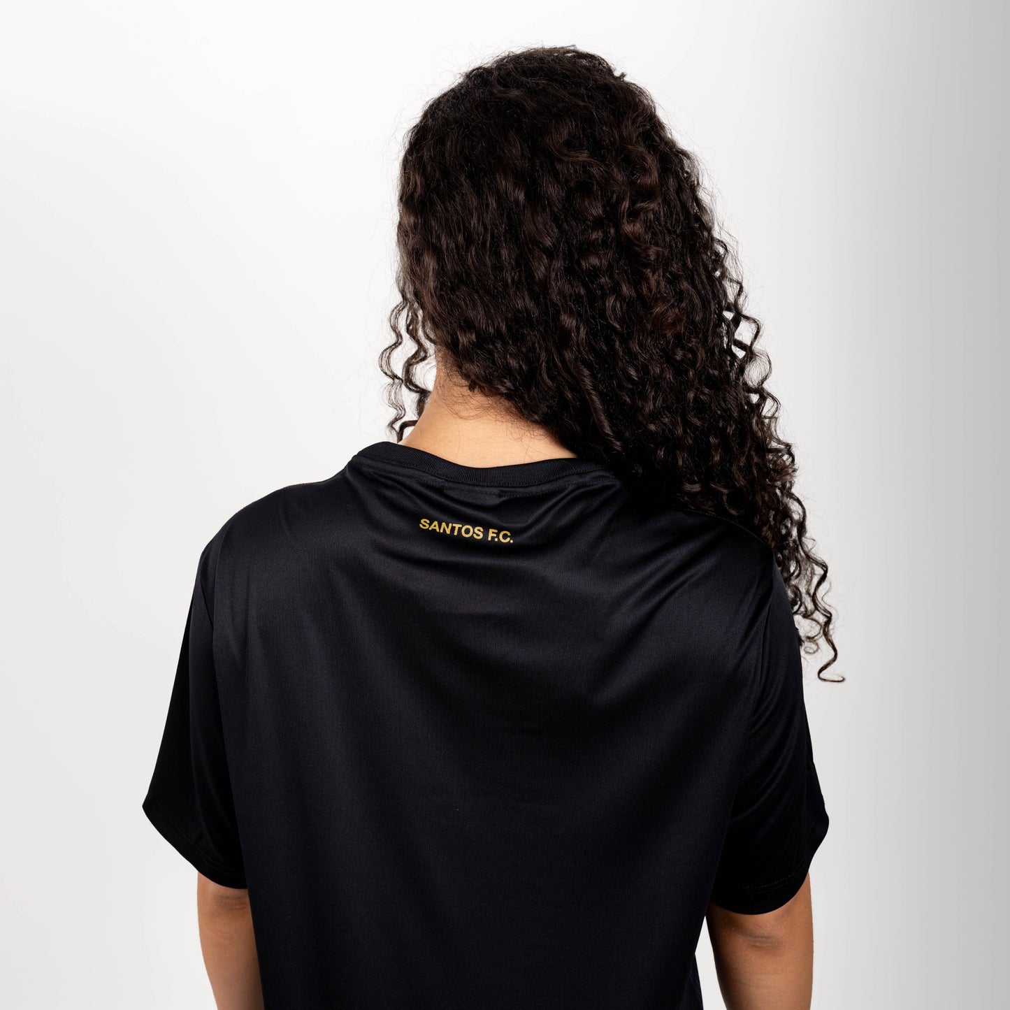 SANTOS - CAMISETA TORCEDOR - PARROT - PRETA C/  DOURADO