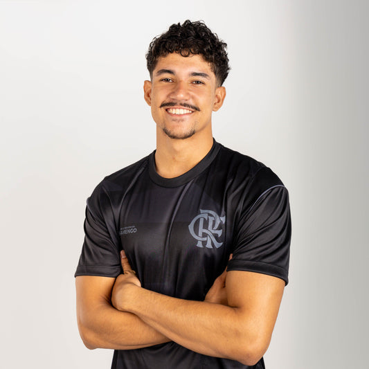 FLAMENGO - CAMISETA TORCEDOR - SINAL - PRETA