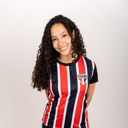 SAO PAULO - CAMISETA FEM TORCEDOR - EXULTANTE - TRICOLOR