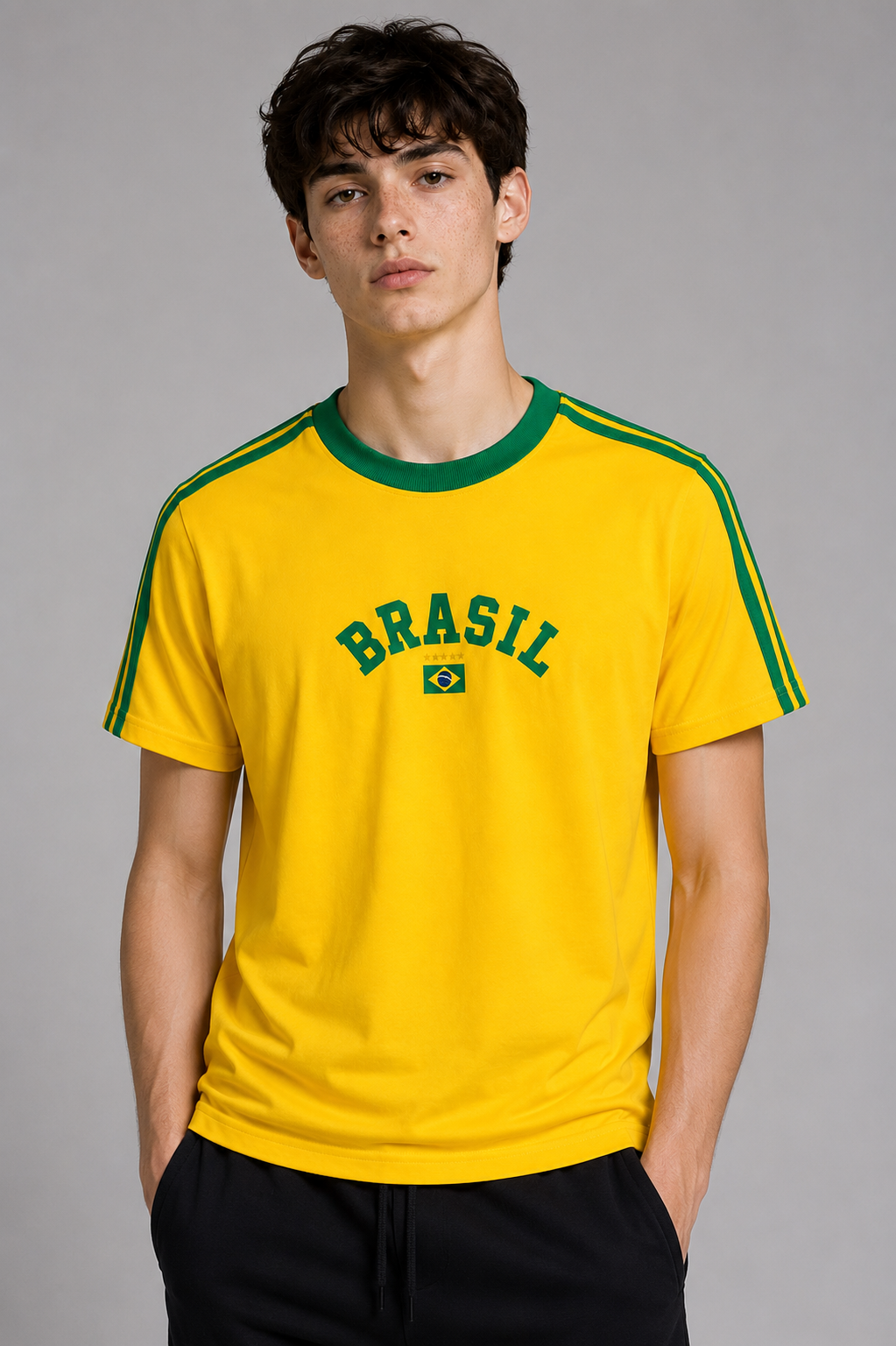 CAMISETA MANGA CURTA ALGODÃO BRASIL