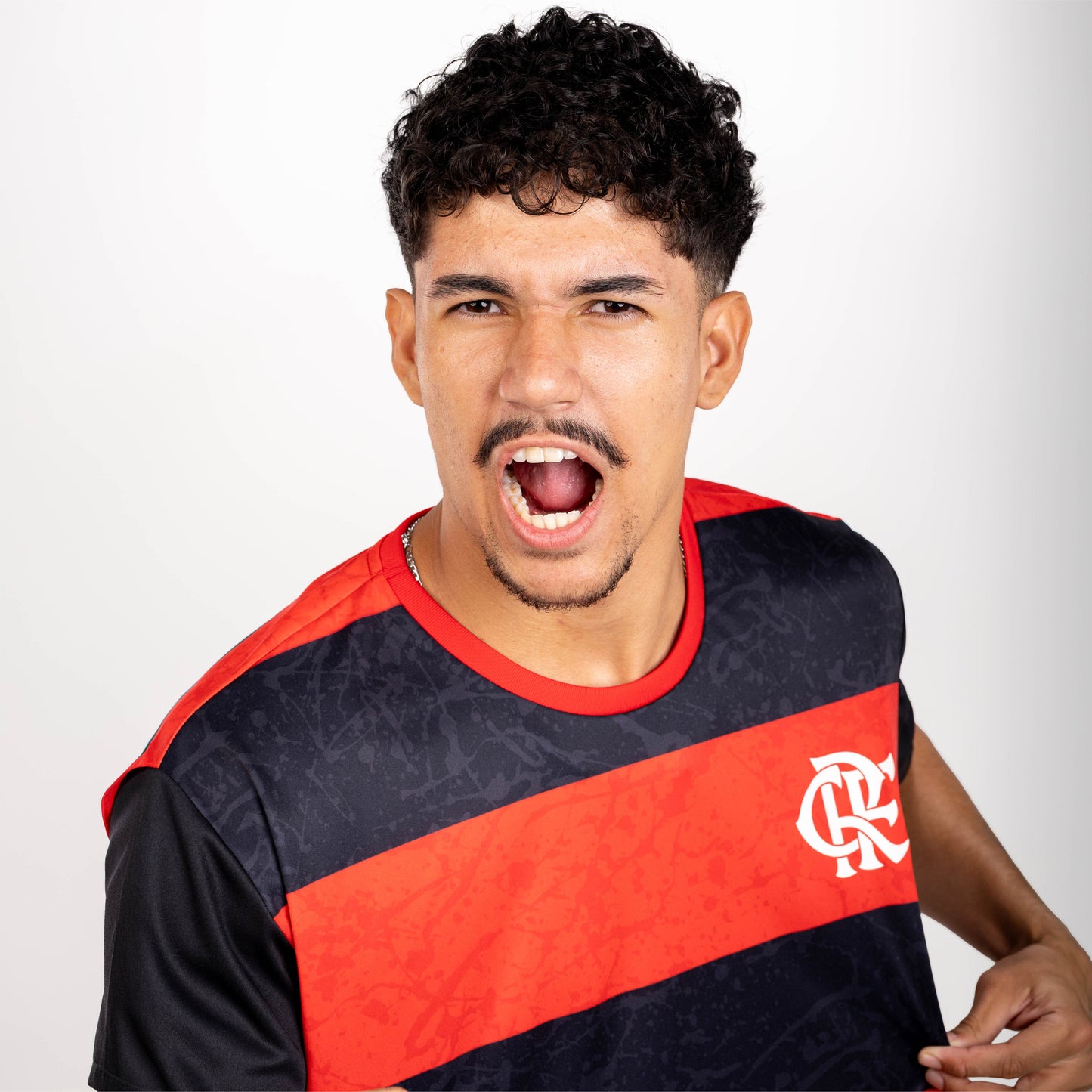 FLAMENGO - CAMISETA TORCEDOR - SPEED - PRETA C/ VERMELHO