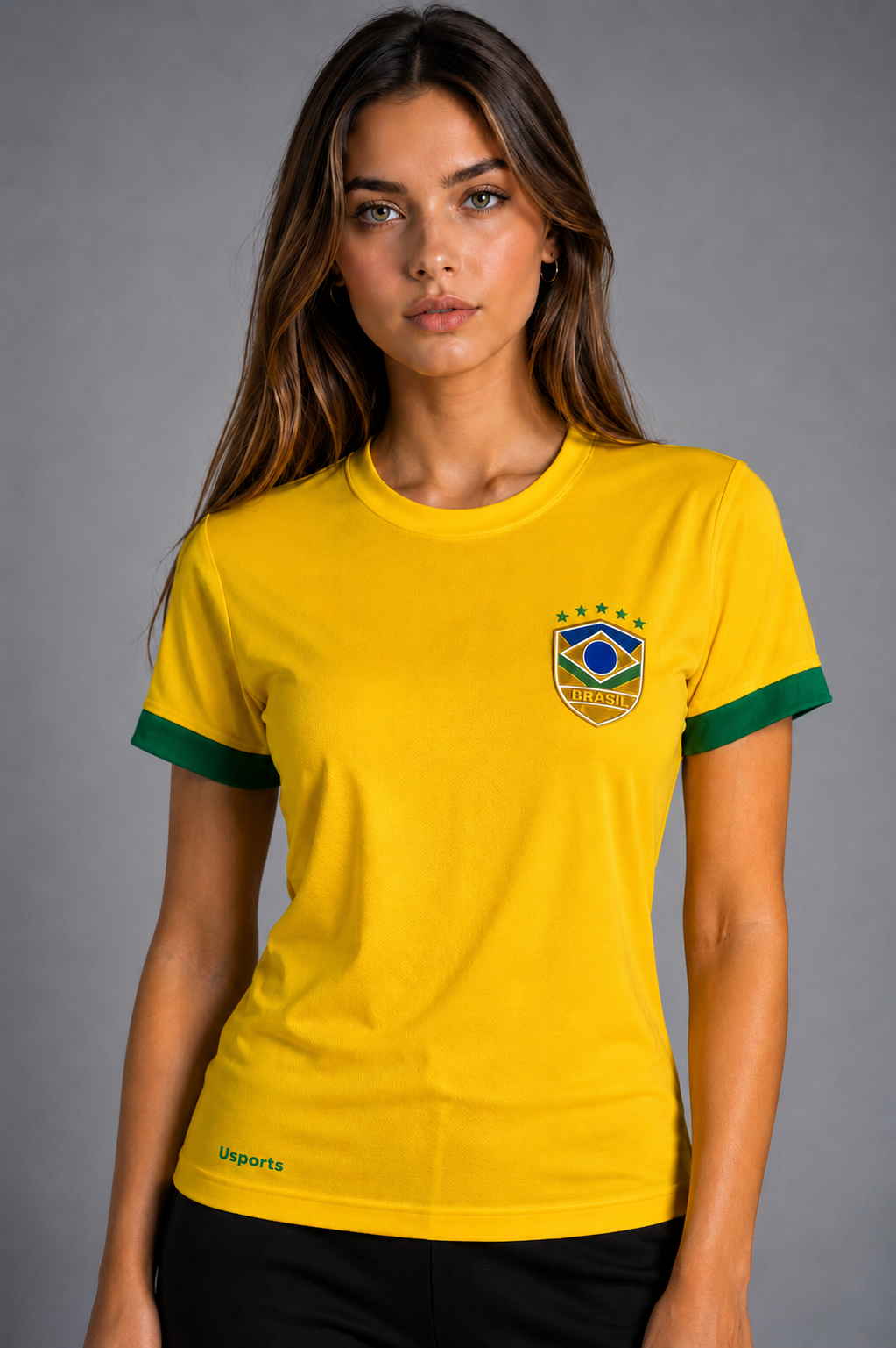 CAMISETA BABYLOOK BRASIL COPA DRY