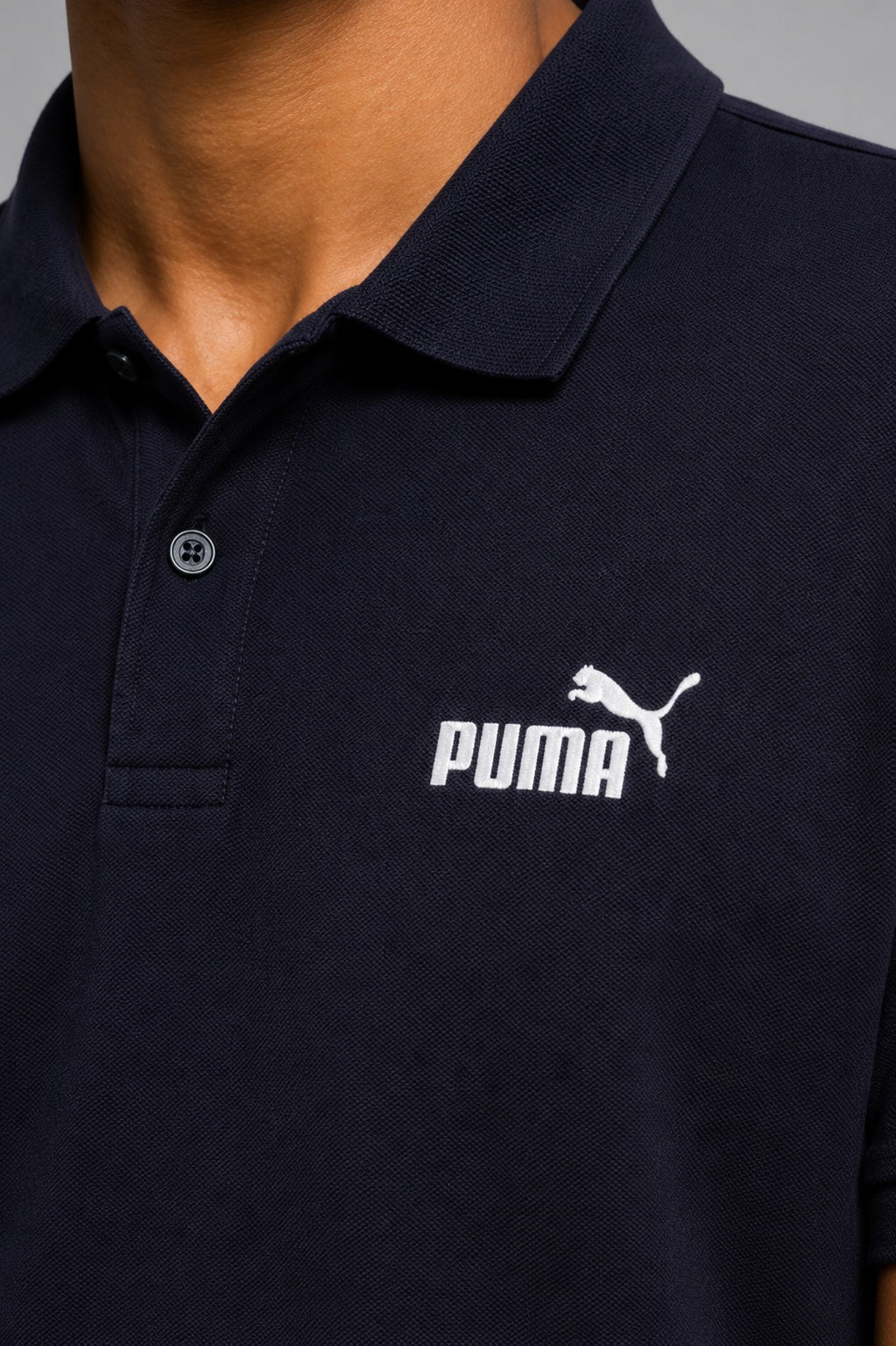 CAMISA POLO ESSENTIALS NO. 1 LOGO PIQUE MASCULINA AZUL - PUMA