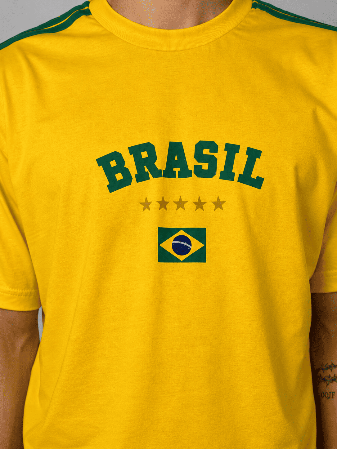 CAMISETA OVERSIZED  BRASIL AMARELA