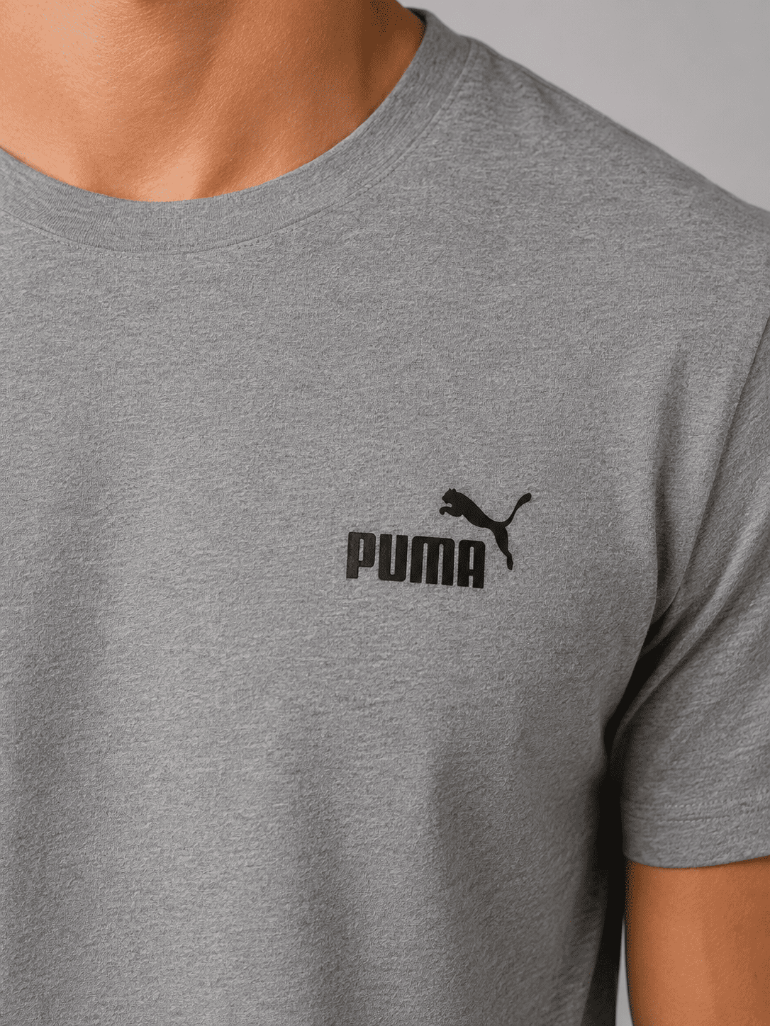 CAMISETA ESSENTIALS SMALL LOGO NO.1 MASCULINA CINZA - PUMA