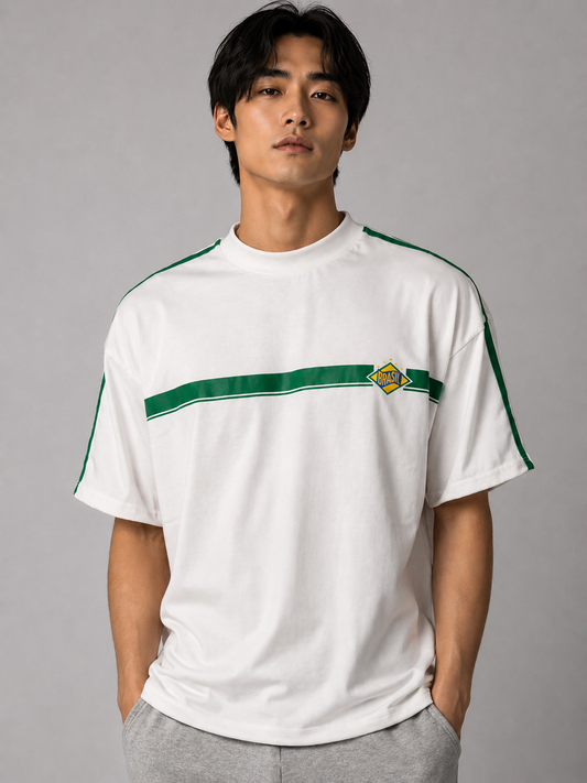 CAMISETA OVERSIZED  BRASIL OFFWHITE