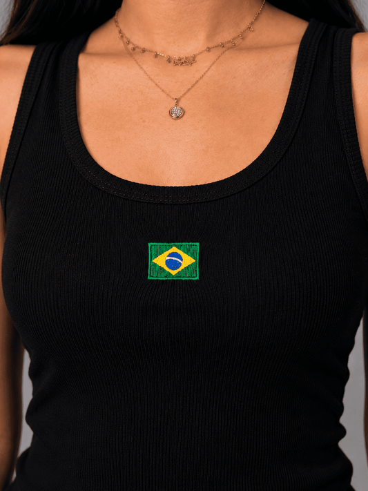 REGATA BRASIL CANELADA PRETA  - FEM