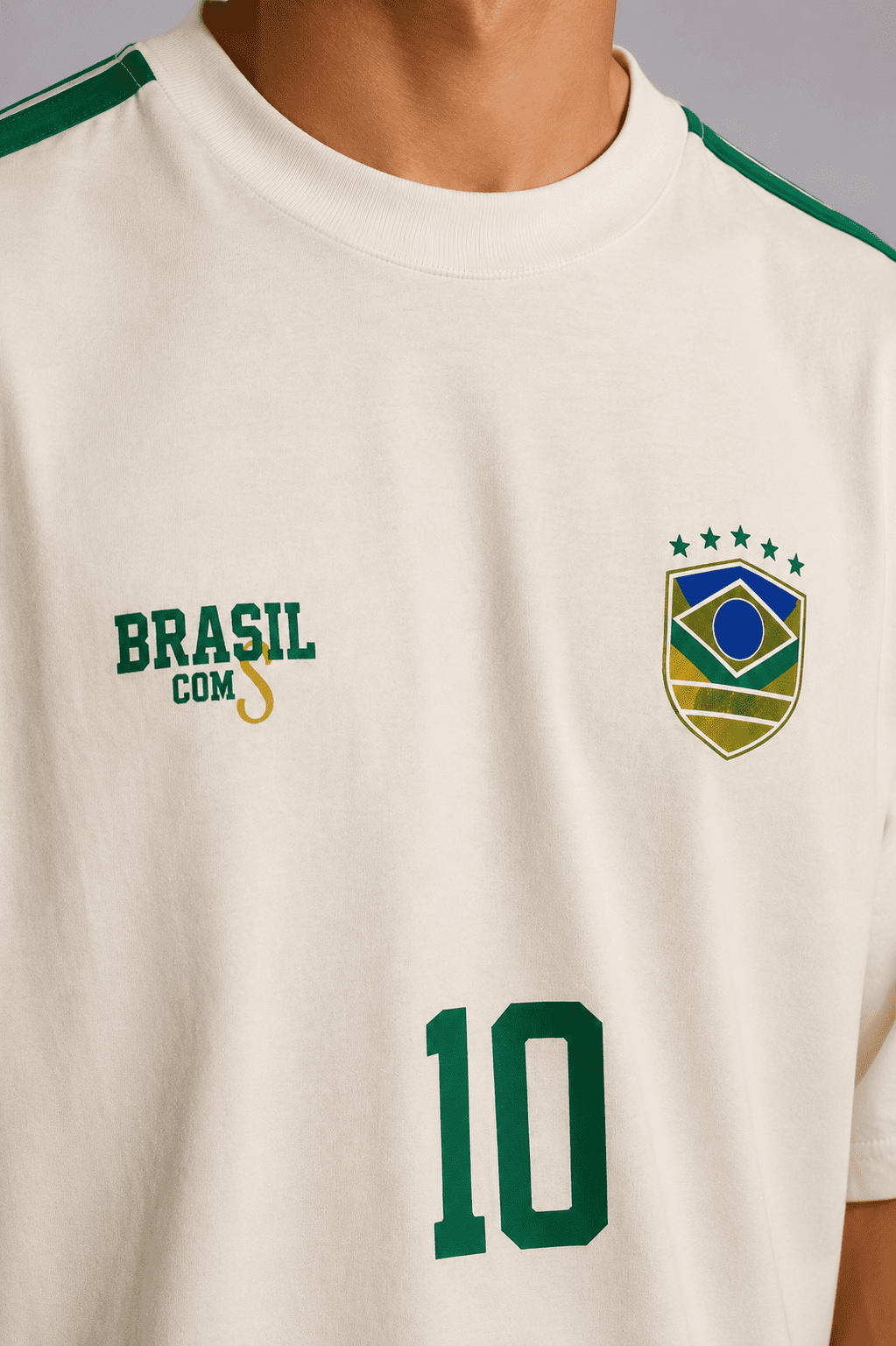 CAMISETA OVERSIZED OFFWHITE BRASIL COM S